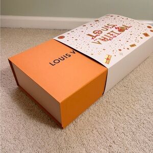 Louis Vuitton Iconic Orange Box with Festive Box Wrap